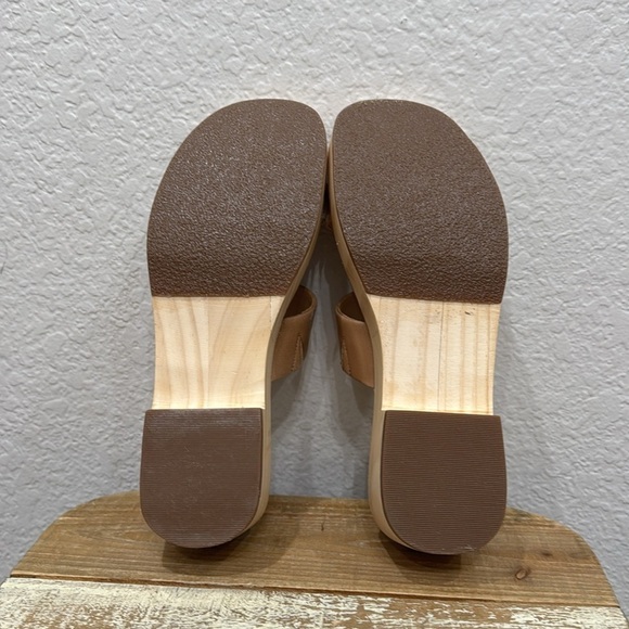 Nisolo Anthropologie Ellie All Day Leather Clog Almond Size 7 - Picture 9 of 9